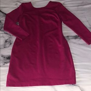 Hot Pink Long Sleeved Dress